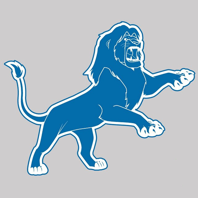 Detroit Lion Kings logo fabric transfer